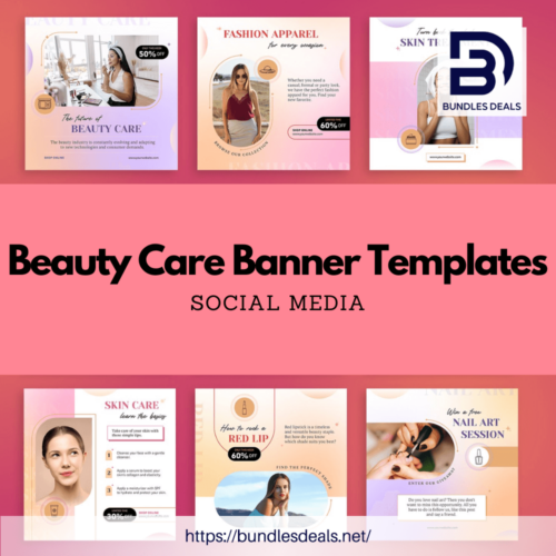 Beauty Care Banner Templates Social Media