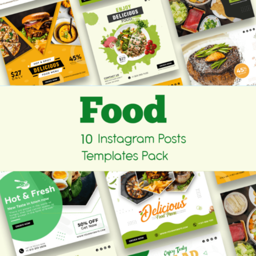 Food Social Media Posts Instagram Templates